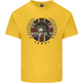 Union Jack Bodybuilding Gym Training Spartan Kids T-Shirt Childrens Yellow