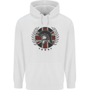Union Jack Bodybuilding Gym Training Spartan Mens 80% Cotton Hoodie White