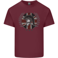 Union Jack Bodybuilding Gym Training Spartan Mens Cotton T-Shirt Tee Top Maroon