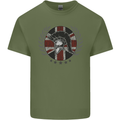 Union Jack Bodybuilding Gym Training Spartan Mens Cotton T-Shirt Tee Top Military Green