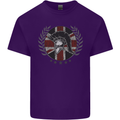 Union Jack Bodybuilding Gym Training Spartan Mens Cotton T-Shirt Tee Top Purple