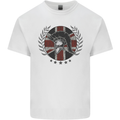 Union Jack Bodybuilding Gym Training Spartan Mens Cotton T-Shirt Tee Top White