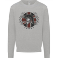 Union Jack Bodybuilding Gym Training Spartan Mens Sweatshirt Jumper Sports Grey