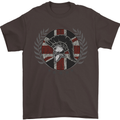 Union Jack Bodybuilding Gym Training Spartan Mens T-Shirt 100% Cotton Dark Chocolate