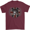 Union Jack Bodybuilding Gym Training Spartan Mens T-Shirt 100% Cotton Maroon