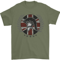 Union Jack Bodybuilding Gym Training Spartan Mens T-Shirt 100% Cotton Military Green