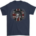 Union Jack Bodybuilding Gym Training Spartan Mens T-Shirt 100% Cotton Navy Blue