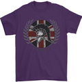 Union Jack Bodybuilding Gym Training Spartan Mens T-Shirt 100% Cotton Purple