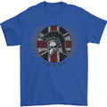 Union Jack Bodybuilding Gym Training Spartan Mens T-Shirt 100% Cotton Royal Blue