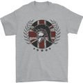 Union Jack Bodybuilding Gym Training Spartan Mens T-Shirt 100% Cotton Sports Grey