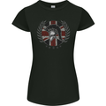 Union Jack Bodybuilding Gym Training Spartan Womens Petite Cut T-Shirt Black
