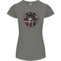 Union Jack Bodybuilding Gym Training Spartan Womens Petite Cut T-Shirt Charcoal