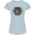 Union Jack Bodybuilding Gym Training Spartan Womens Petite Cut T-Shirt Light Blue