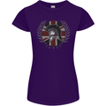 Union Jack Bodybuilding Gym Training Spartan Womens Petite Cut T-Shirt Purple