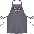 Union Jack Butterfly British Britain Flag Cotton Apron 100% Organic Steel