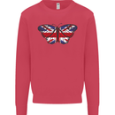 Union Jack Butterfly British Britain Flag Kids Sweatshirt Jumper Heliconia