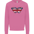 Union Jack Butterfly British Britain Flag Mens Sweatshirt Jumper Azalea