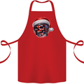 Union Jack Christmas Biker Skull British Flag Cotton Apron 100% Organic Red