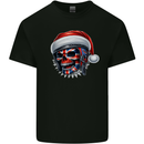 Union Jack Christmas Biker Skull British Flag Mens Cotton T-Shirt Tee Top Black