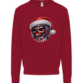 Union Jack Christmas Biker Skull British Flag Mens Sweatshirt Jumper Red