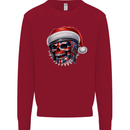 Union Jack Christmas Biker Skull British Flag Mens Sweatshirt Jumper Red