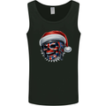 Union Jack Christmas Biker Skull British Flag Mens Vest Tank Top Black