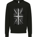 Union Jack Flag GB British UK Great Britain Mens Sweatshirt Jumper Black