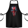 Union Jack Flag Skull Gym MMA Biker Britain Cotton Apron 100% Organic Black