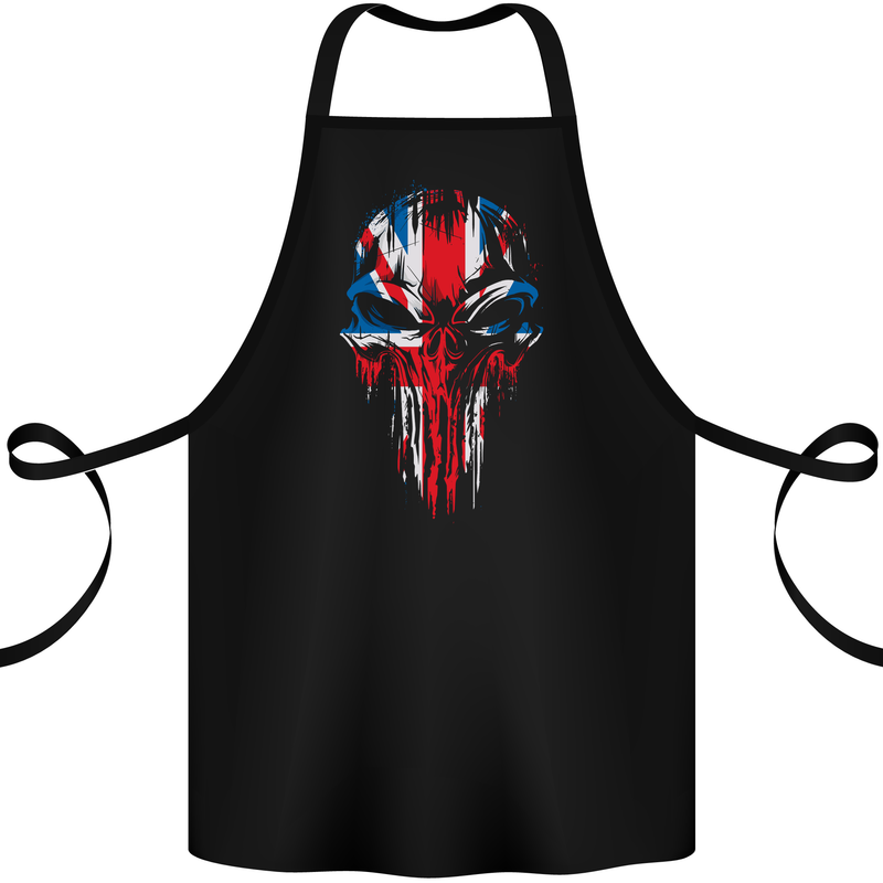 Union Jack Flag Skull Gym MMA Biker Britain Cotton Apron 100% Organic Black