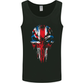 Union Jack Flag Skull Gym MMA Biker Britain Mens Vest Tank Top Black