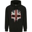Union Jack Skull British Gym Biker Flag Childrens Kids Hoodie Black