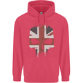 Union Jack Skull British Gym Biker Flag Childrens Kids Hoodie Heliconia