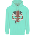 Union Jack Skull British Gym Biker Flag Childrens Kids Hoodie Peppermint