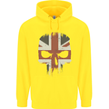 Union Jack Skull British Gym Biker Flag Childrens Kids Hoodie Yellow
