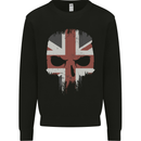 Union Jack Skull British Gym Biker Flag Kids Sweatshirt Jumper Black