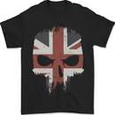 Union Jack Skull British Gym Biker Flag Mens T-Shirt 100% Cotton Black