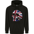 Union Jack Skull Childrens Kids Hoodie Black