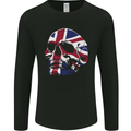 Union Jack Skull Mens Long Sleeve T-Shirt Black