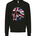 Union Jack Skull Mens Sweatshirt Jumper Black