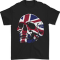 Union Jack Skull Mens T-Shirt 100% Cotton Black