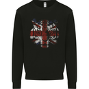 Union Jack Tiger Great Britain Flag UK Mens Sweatshirt Jumper Black