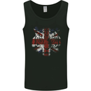Union Jack Tiger Great Britain Flag UK Mens Vest Tank Top Black