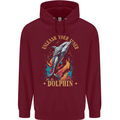 Unleash Your Inner Dolphin Childrens Kids Hoodie Maroon