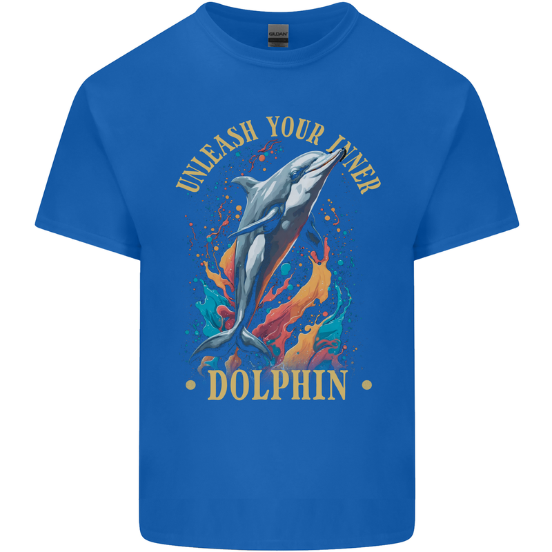 Unleash Your Inner Dolphin Kids T-Shirt Childrens Royal Blue