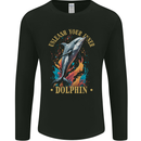 Unleash Your Inner Dolphin Mens Long Sleeve T-Shirt Black