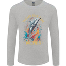 Unleash Your Inner Dolphin Mens Long Sleeve T-Shirt Sports Grey