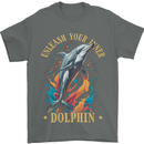 Unleash Your Inner Dolphin Mens T-Shirt 100% Cotton Charcoal