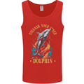 Unleash Your Inner Dolphin Mens Vest Tank Top Red