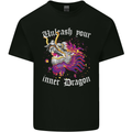 Unleash Your Inner Dragon Mens Cotton T-Shirt Tee Top Black