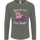 Unleash Your Inner Dragon Mens Long Sleeve T-Shirt Charcoal